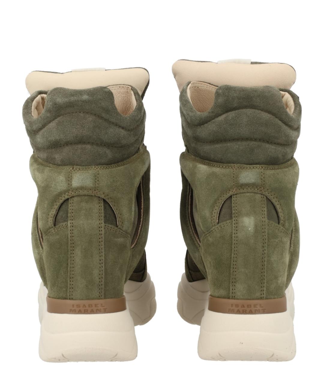 ISABEL MARANT Зеленые замшевые кроссовки, фото 4