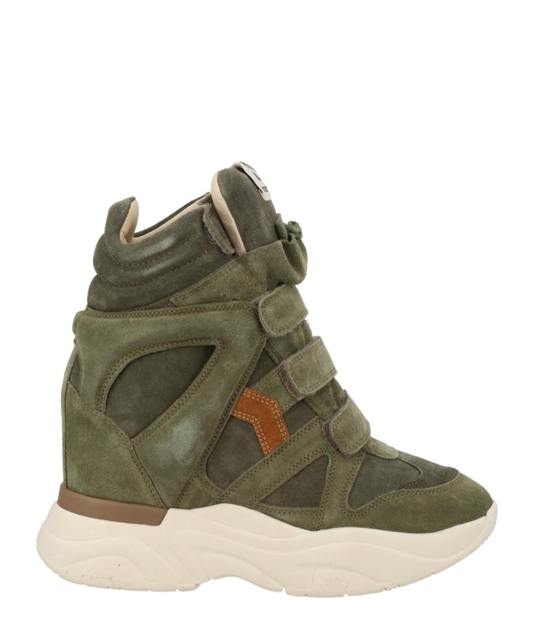 ISABEL MARANT Зеленые замшевые кроссовки, фото 1