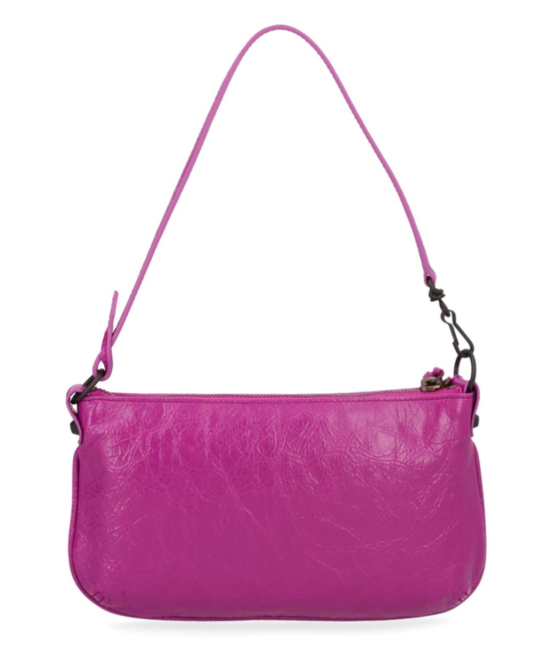BALENCIAGA Фуксия кожаная сумка через плечо, фото 2