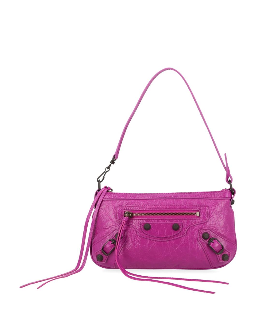 BALENCIAGA Фуксия кожаная сумка через плечо, фото 1