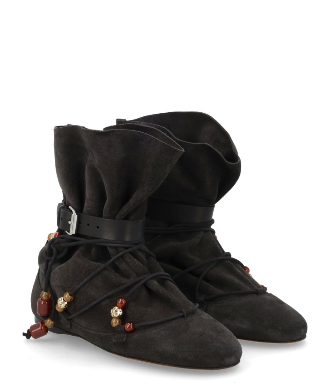ISABEL MARANT Черные замшевые ботинки, фото 2
