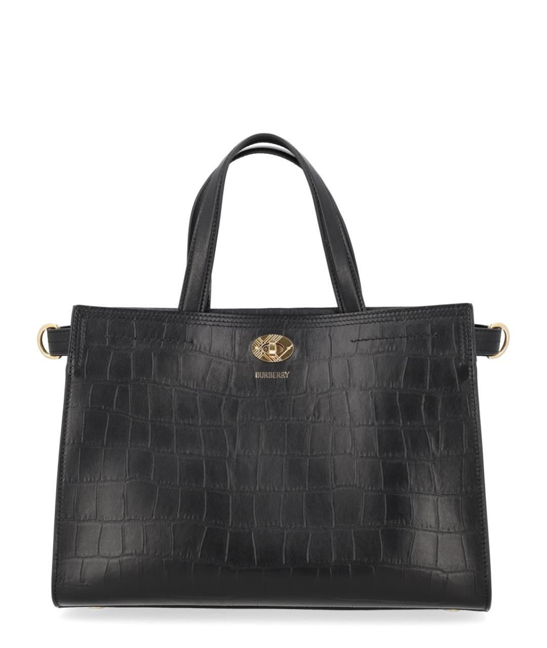 BURBERRY Черная кожаная сумка через плечо, фото 1