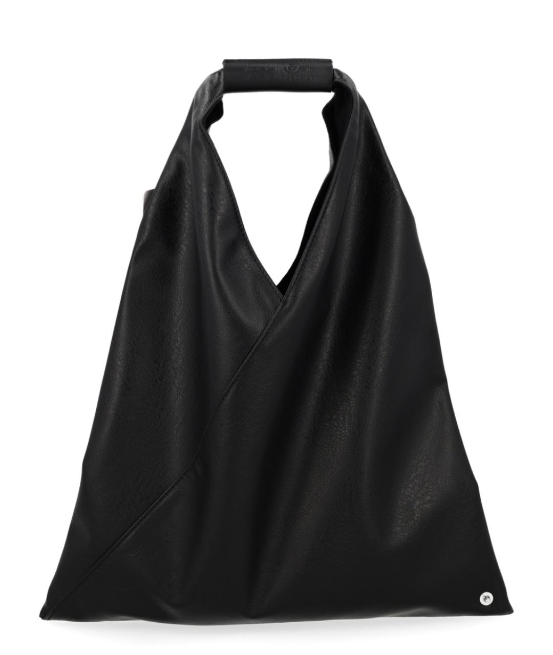 MM6 MAISON MARGIELA Черная сумка тоут из искусственной кожи, фото 1