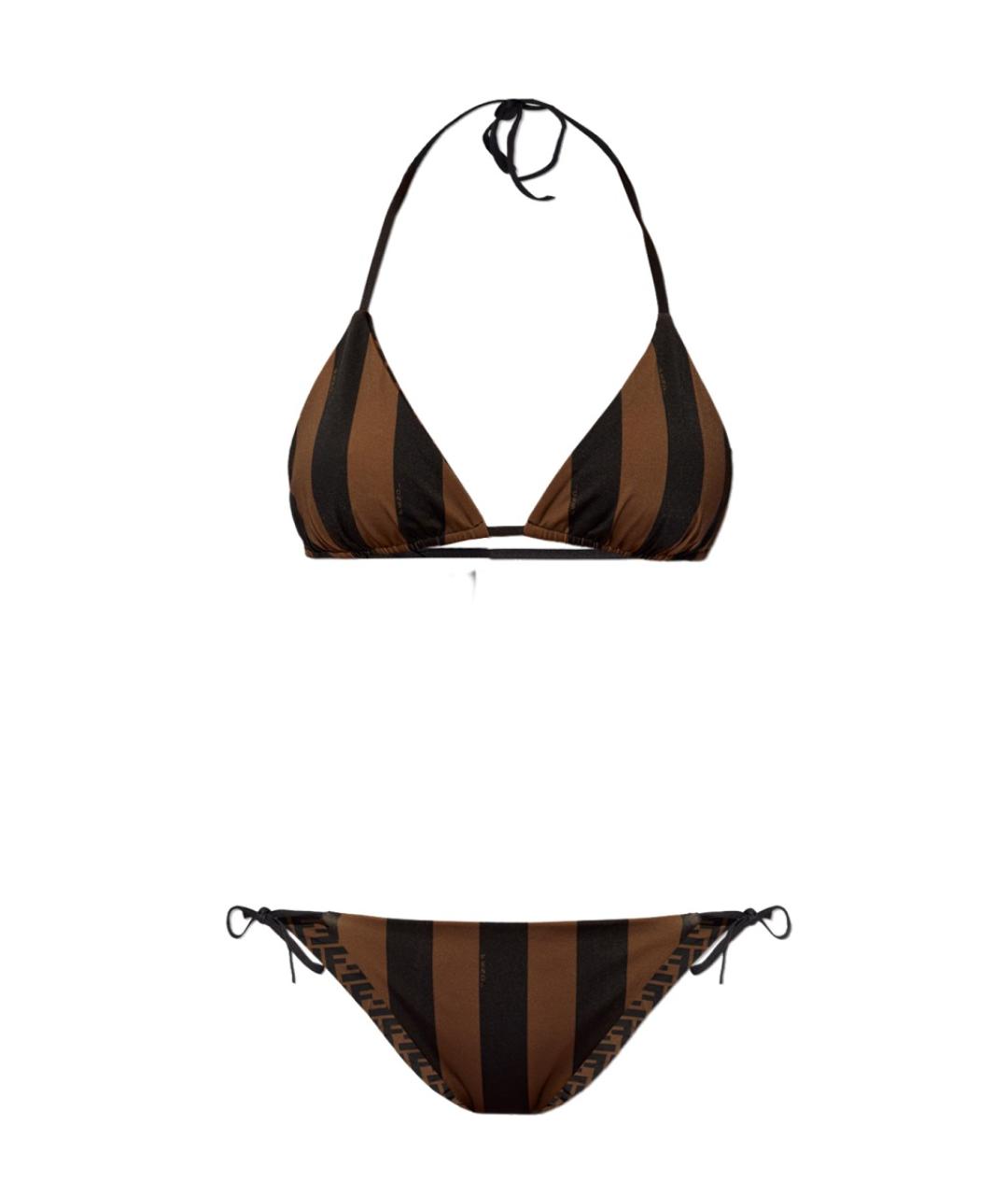 FENDI Коричневый купальник, фото 3