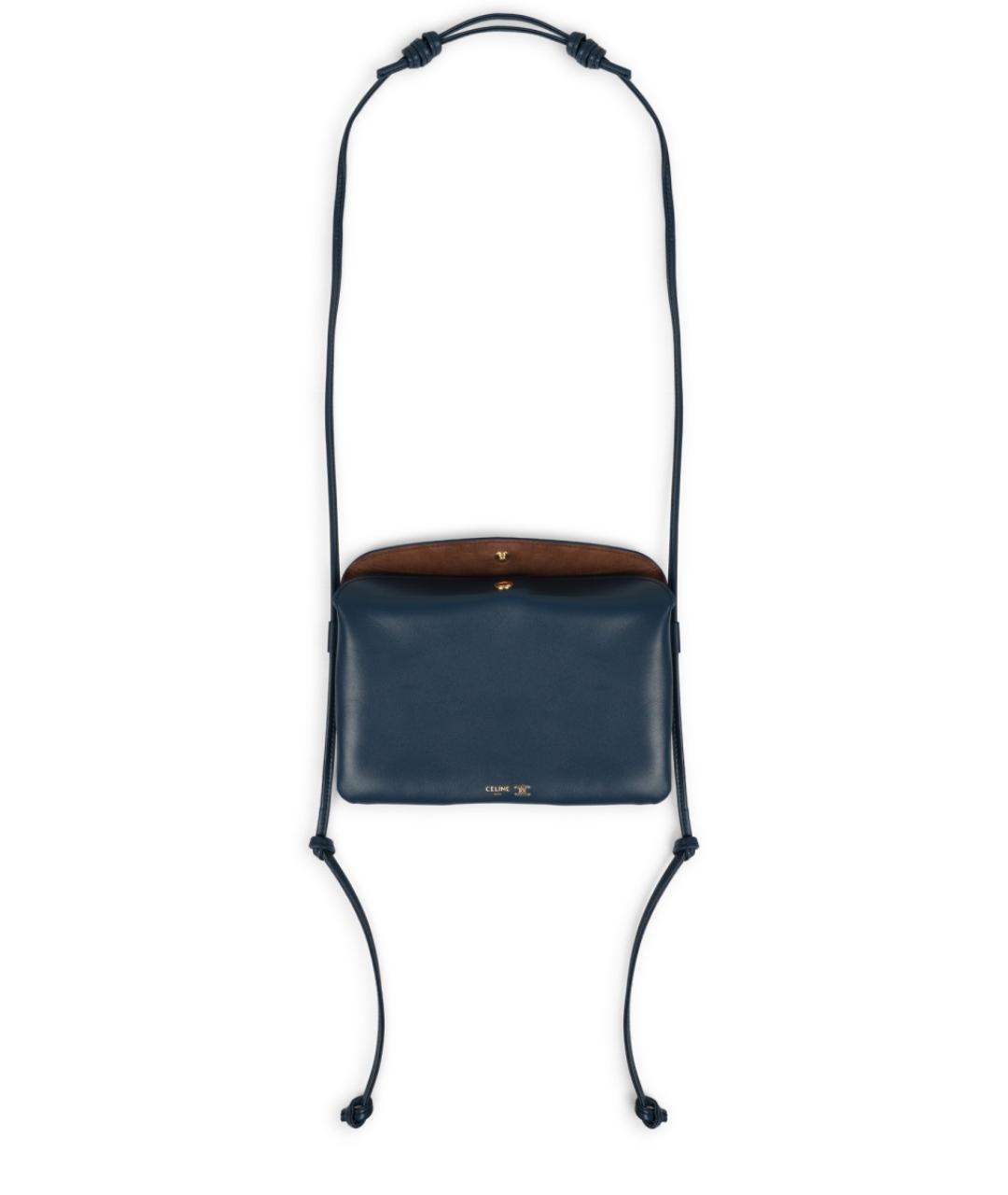 CELINE Синяя кожаная сумка через плечо, фото 4
