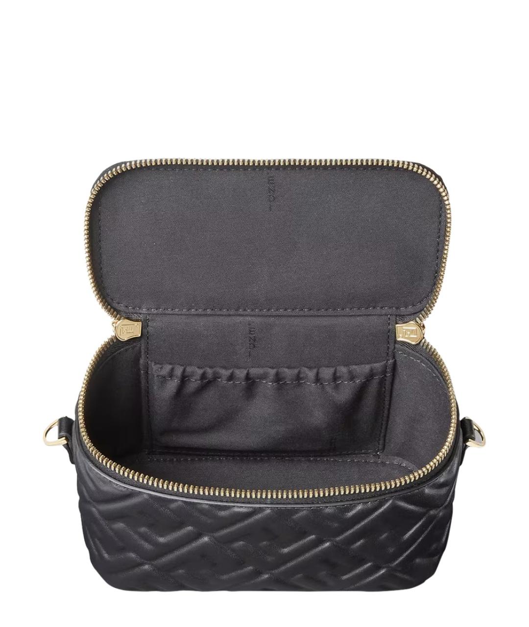 FENDI Черная кожаная сумка с короткими ручками, фото 6