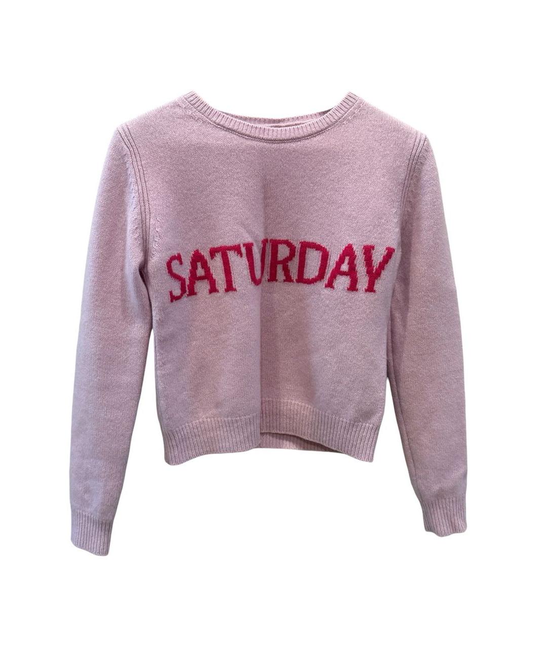 ALBERTA FERRETTI Розовый шерстяной джемпер / свитер, фото 1