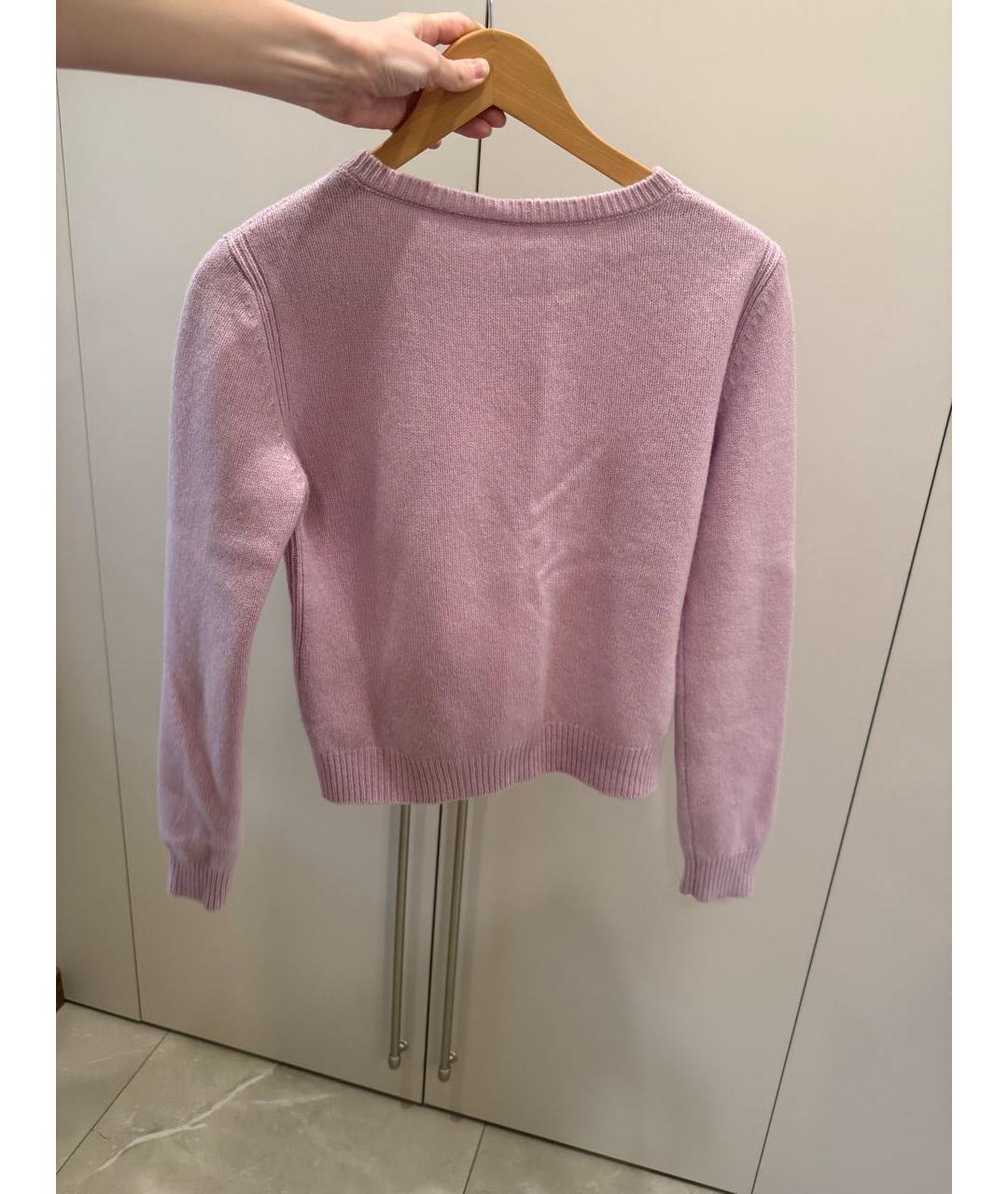 ALBERTA FERRETTI Розовый шерстяной джемпер / свитер, фото 2