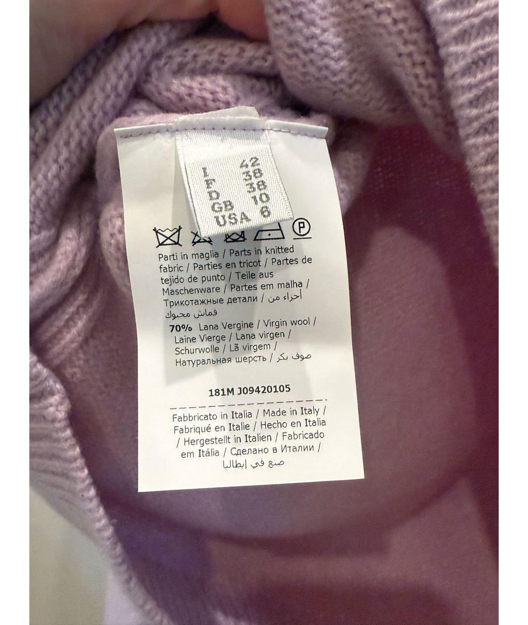 ALBERTA FERRETTI Розовый шерстяной джемпер / свитер, фото 5