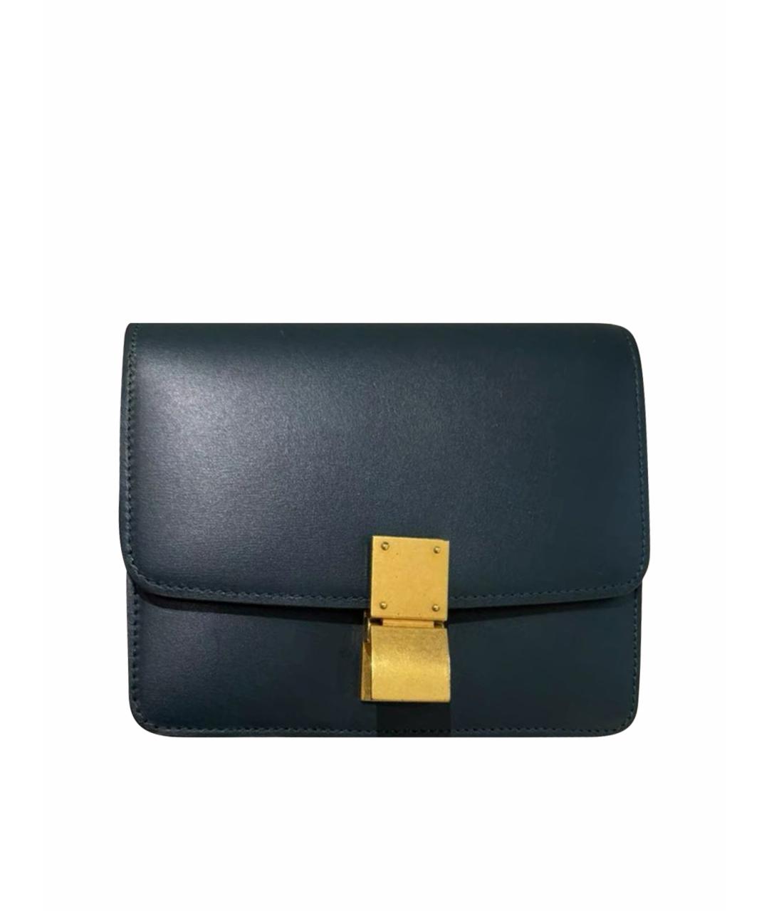 CELINE Зеленая кожаная сумка через плечо, фото 1