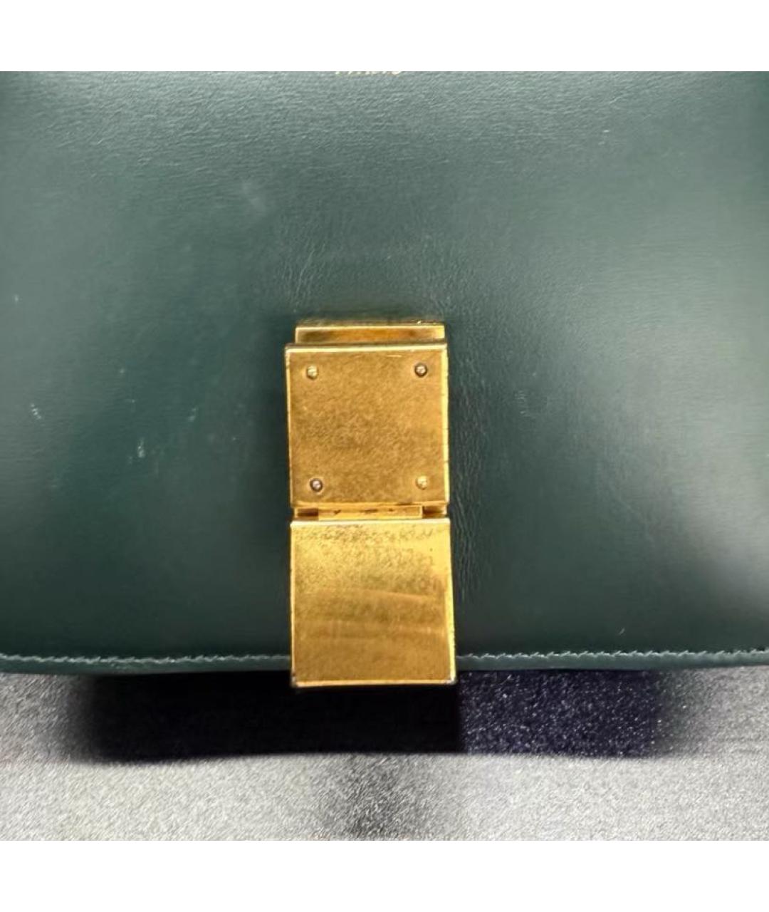 CELINE Зеленая кожаная сумка через плечо, фото 5