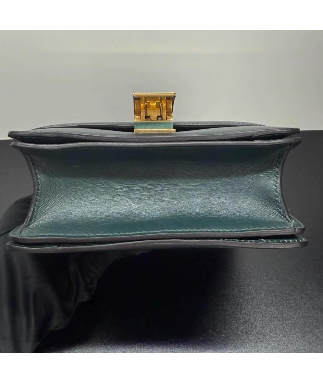CELINE Зеленая кожаная сумка через плечо, фото 4