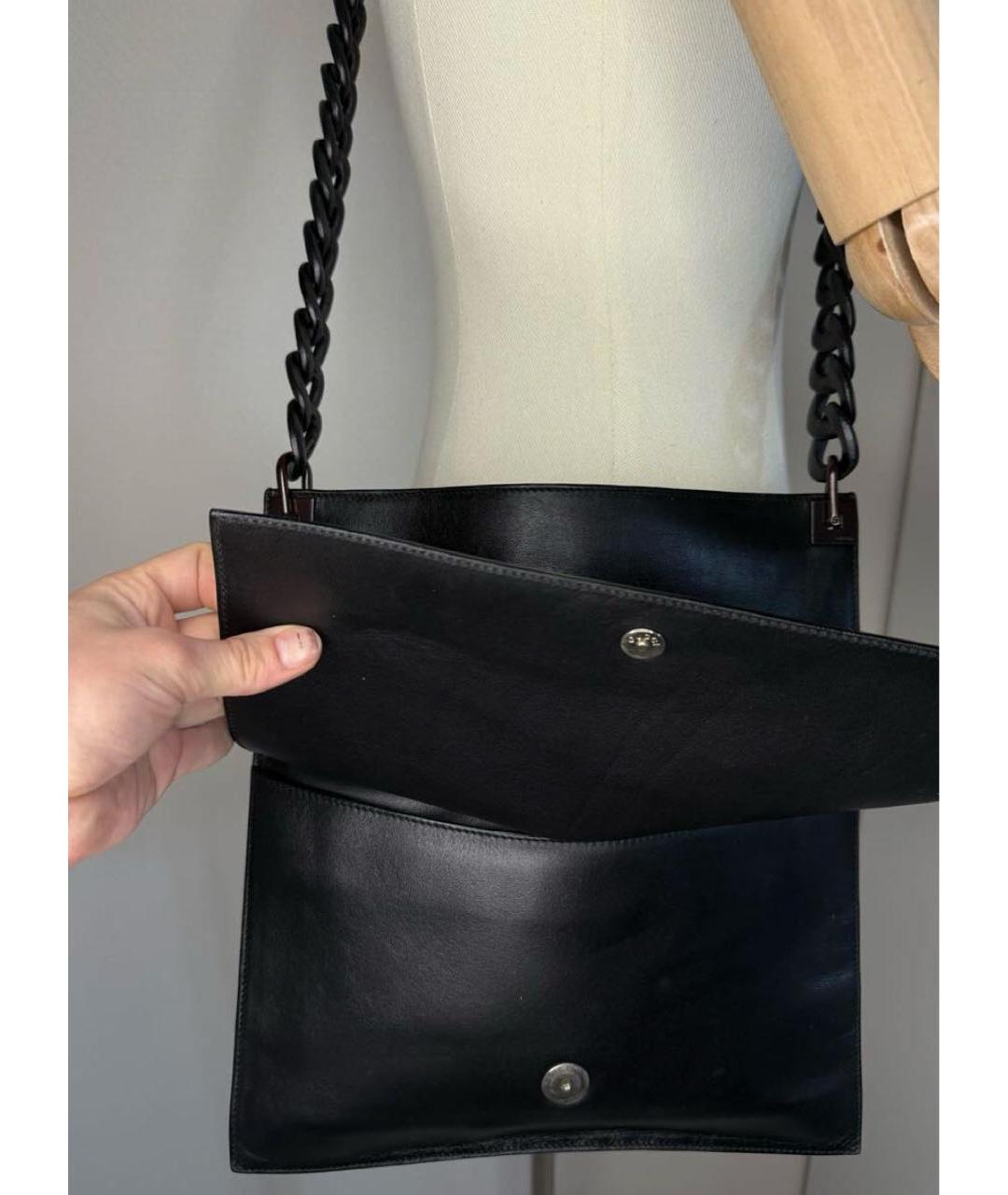 GUCCI Черная кожаная сумка через плечо, фото 7