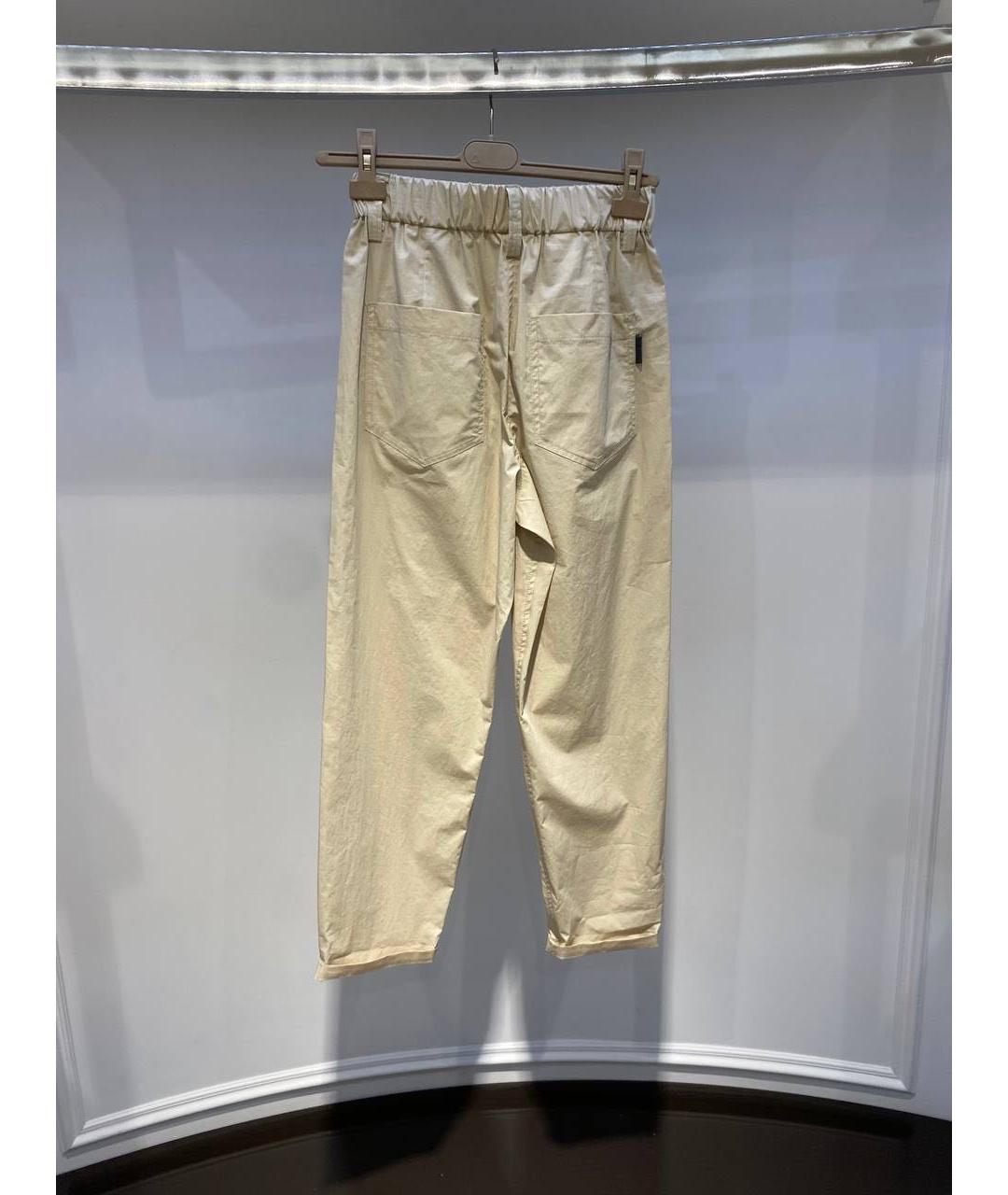 BRUNELLO CUCINELLI Бежевые прямые брюки, фото 2