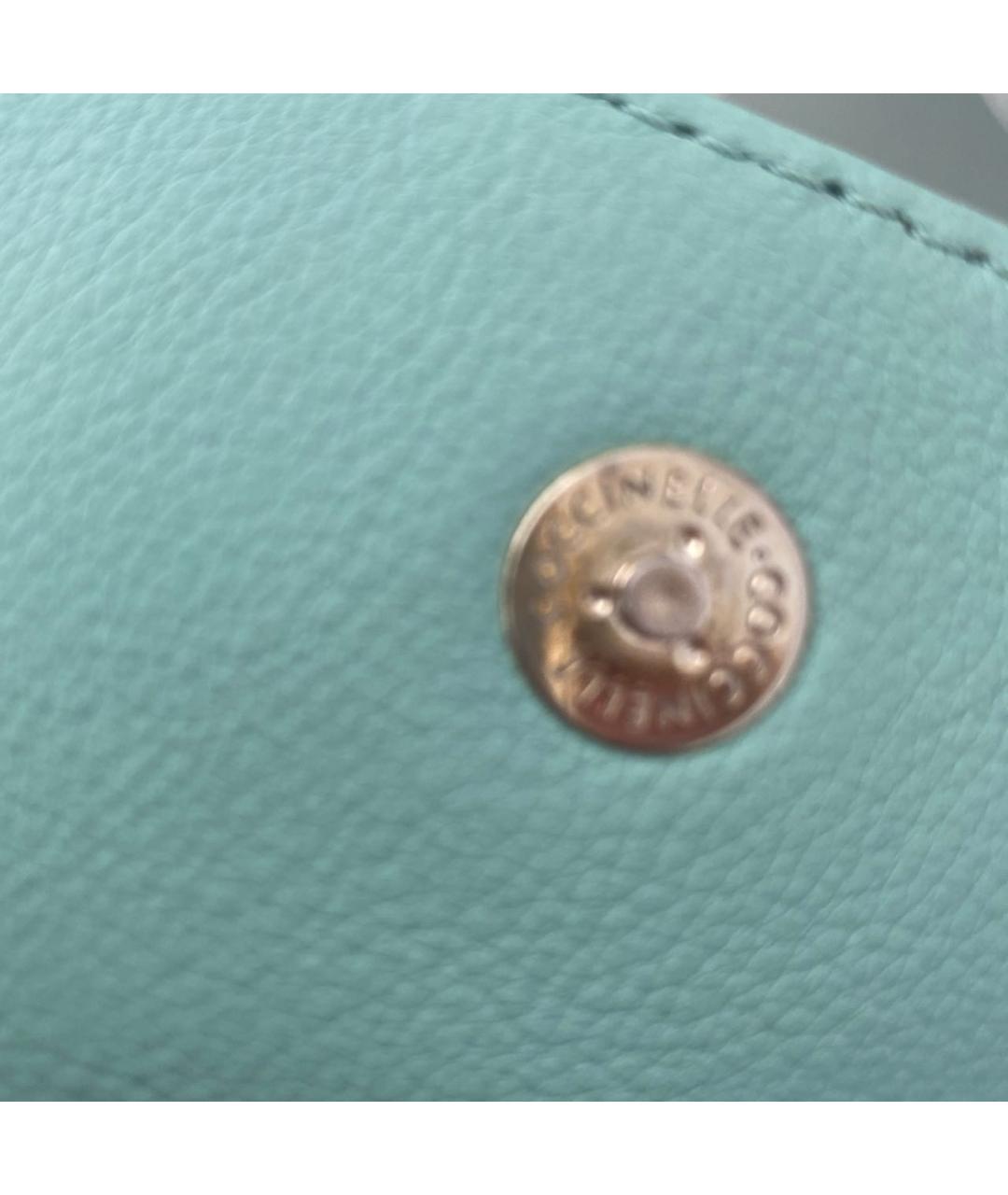 COCCINELLE Бирюзовая кожаная сумка через плечо, фото 6