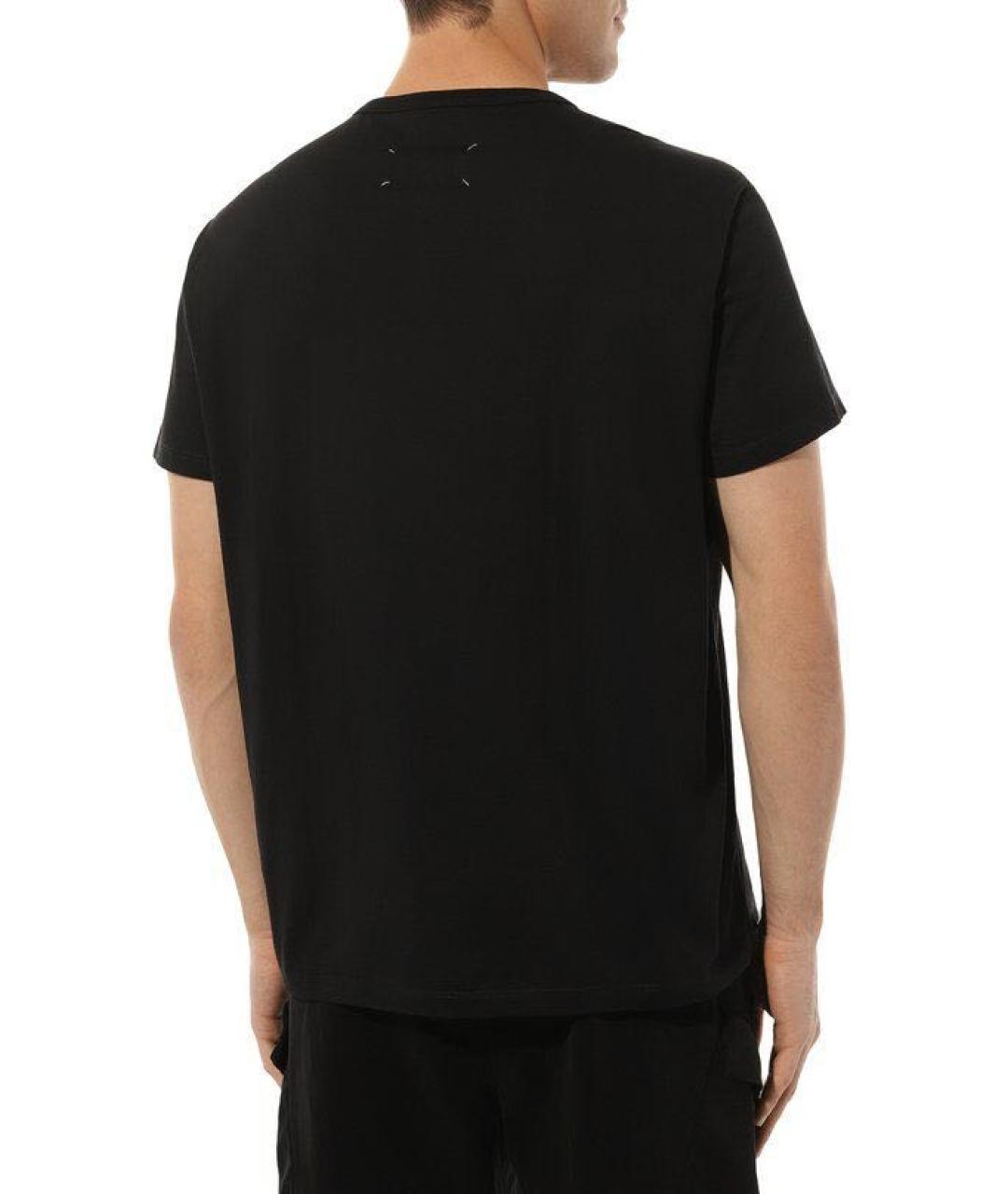 MM6 MAISON MARGIELA Черная хлопковая футболка, фото 2