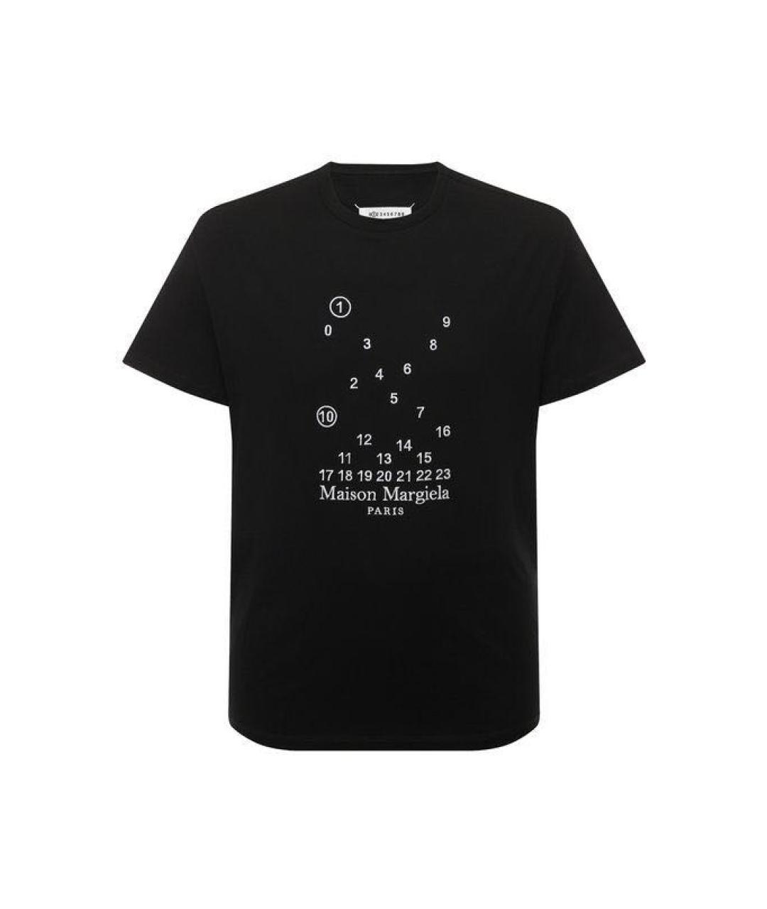 MM6 MAISON MARGIELA Черная хлопковая футболка, фото 1