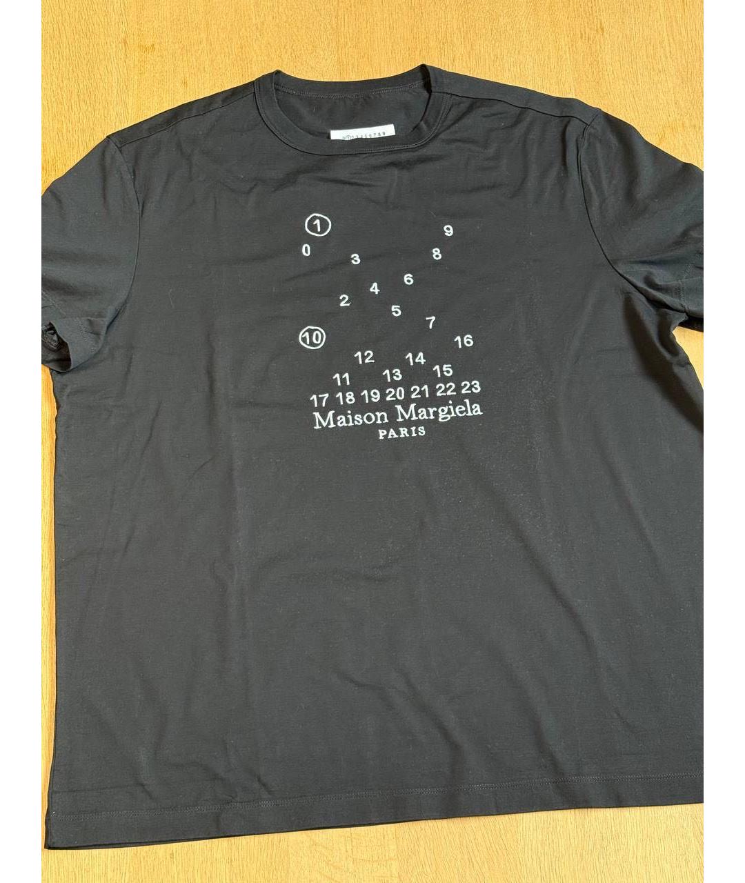 MM6 MAISON MARGIELA Черная хлопковая футболка, фото 3