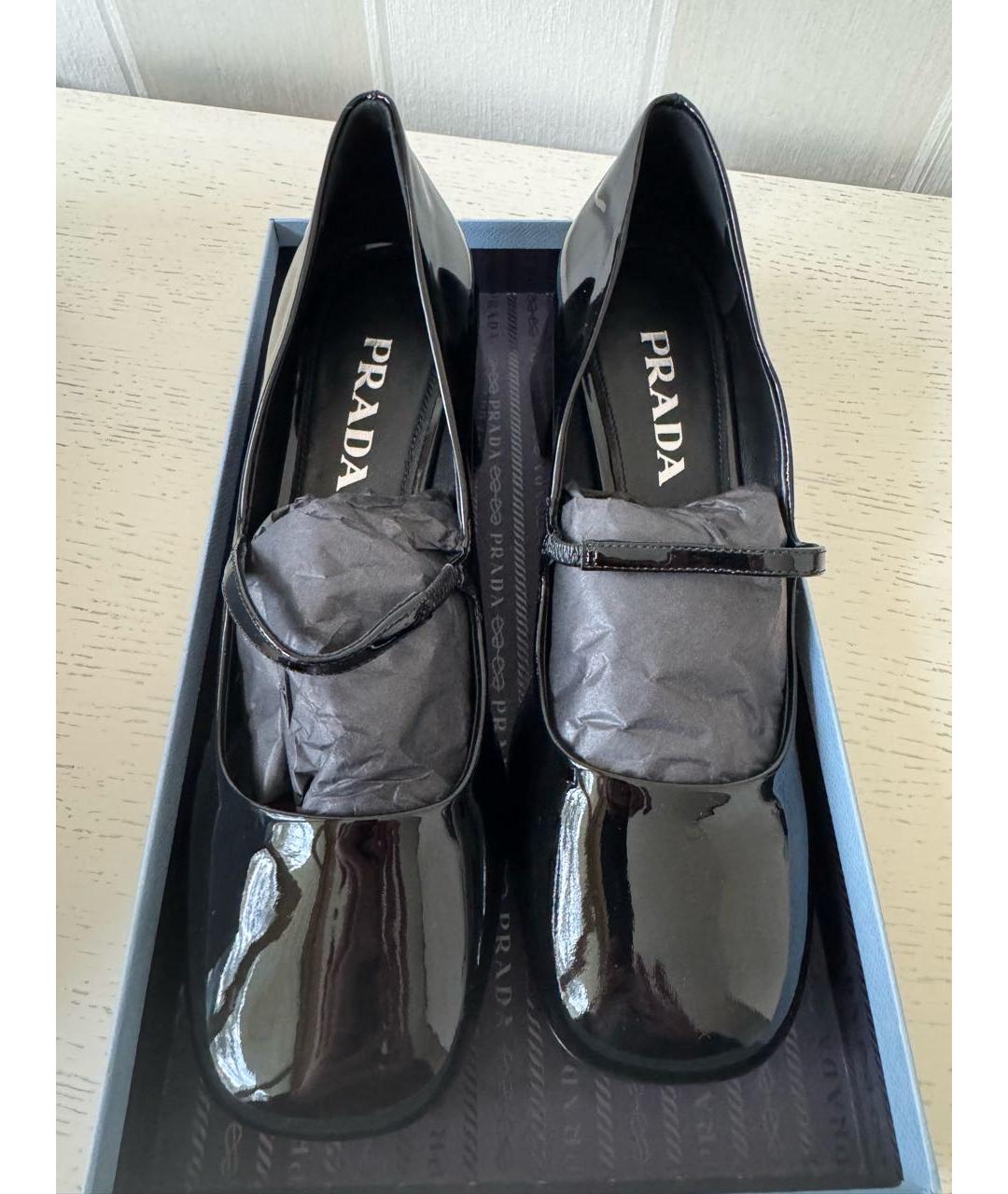 PRADA Черные туфли из лакированной кожи, фото 3