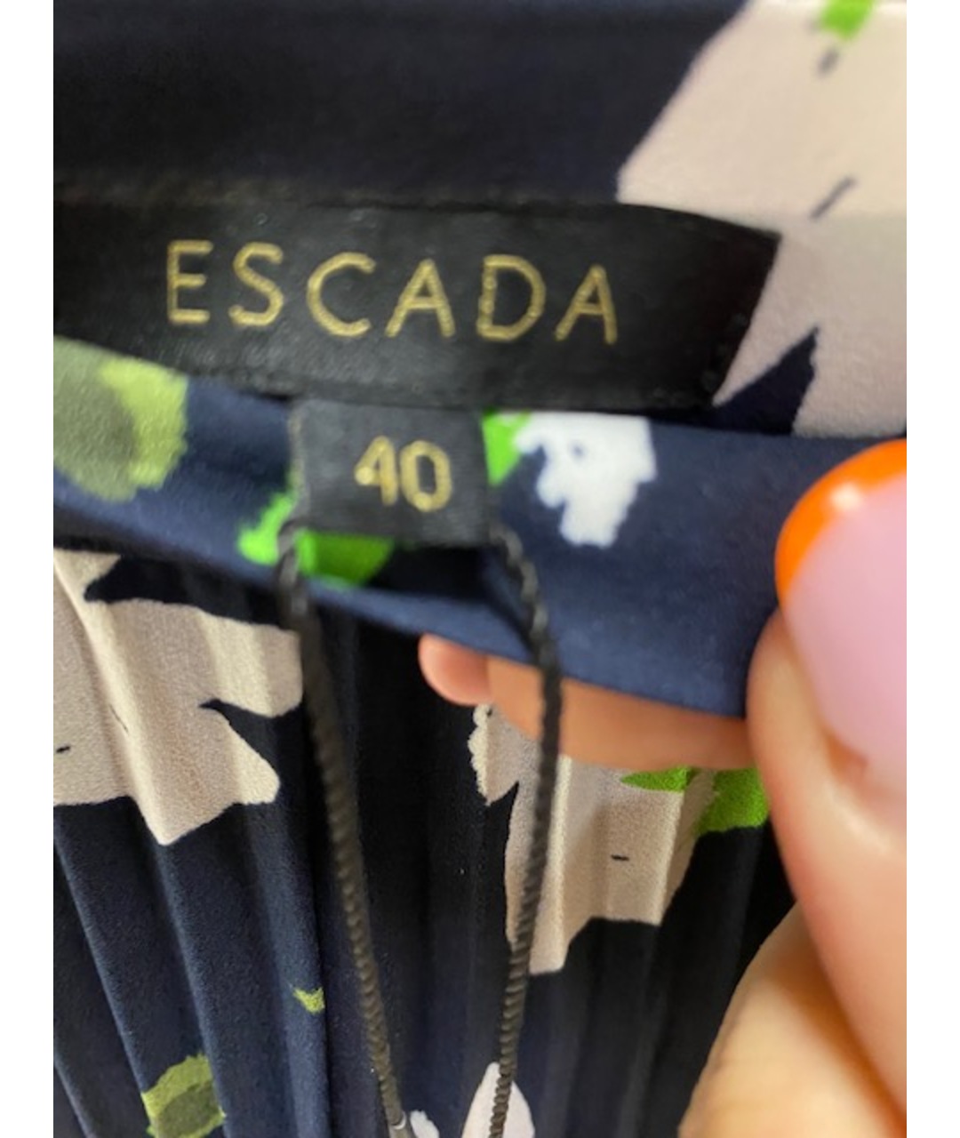 ESCADA Зеленая полиэстеровая юбка миди, фото 4