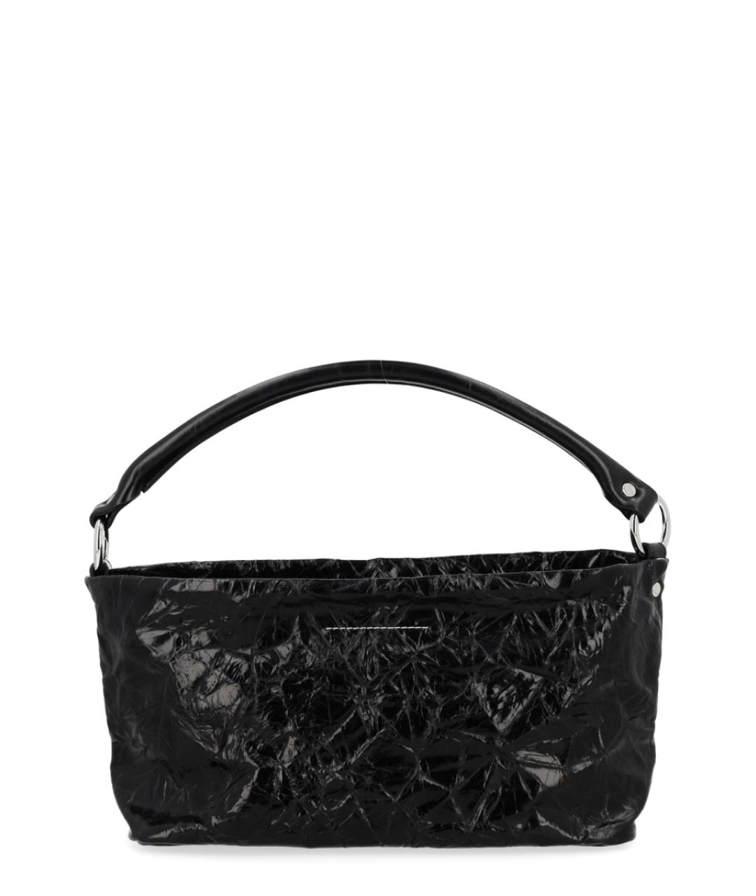 MM6 MAISON MARGIELA Черная кожаная сумка через плечо, фото 3