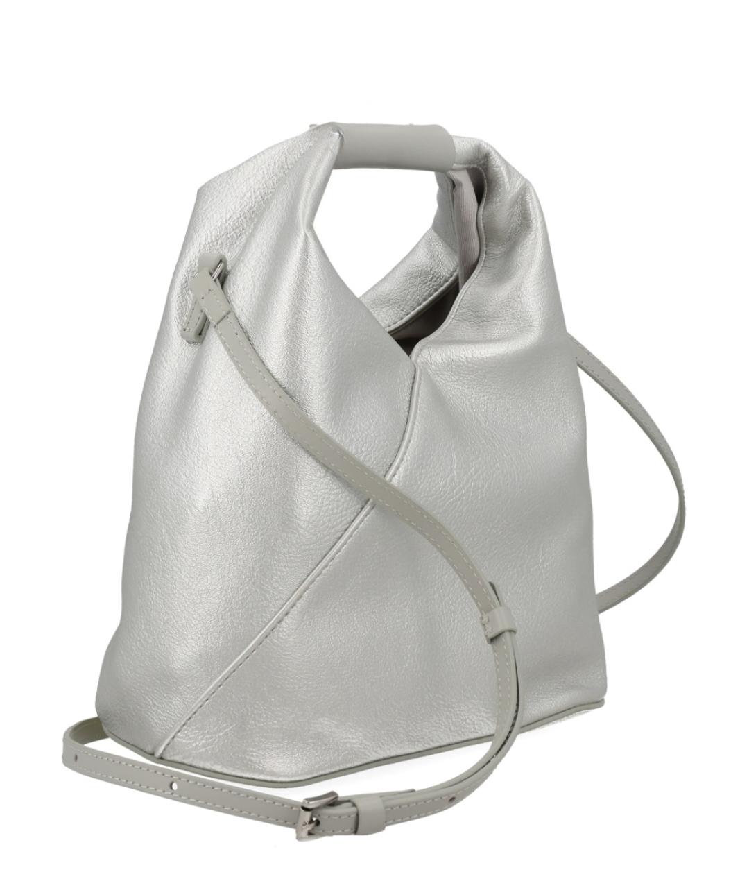 MM6 MAISON MARGIELA Серебряная сумка с короткими ручками из искусственной кожи, фото 2