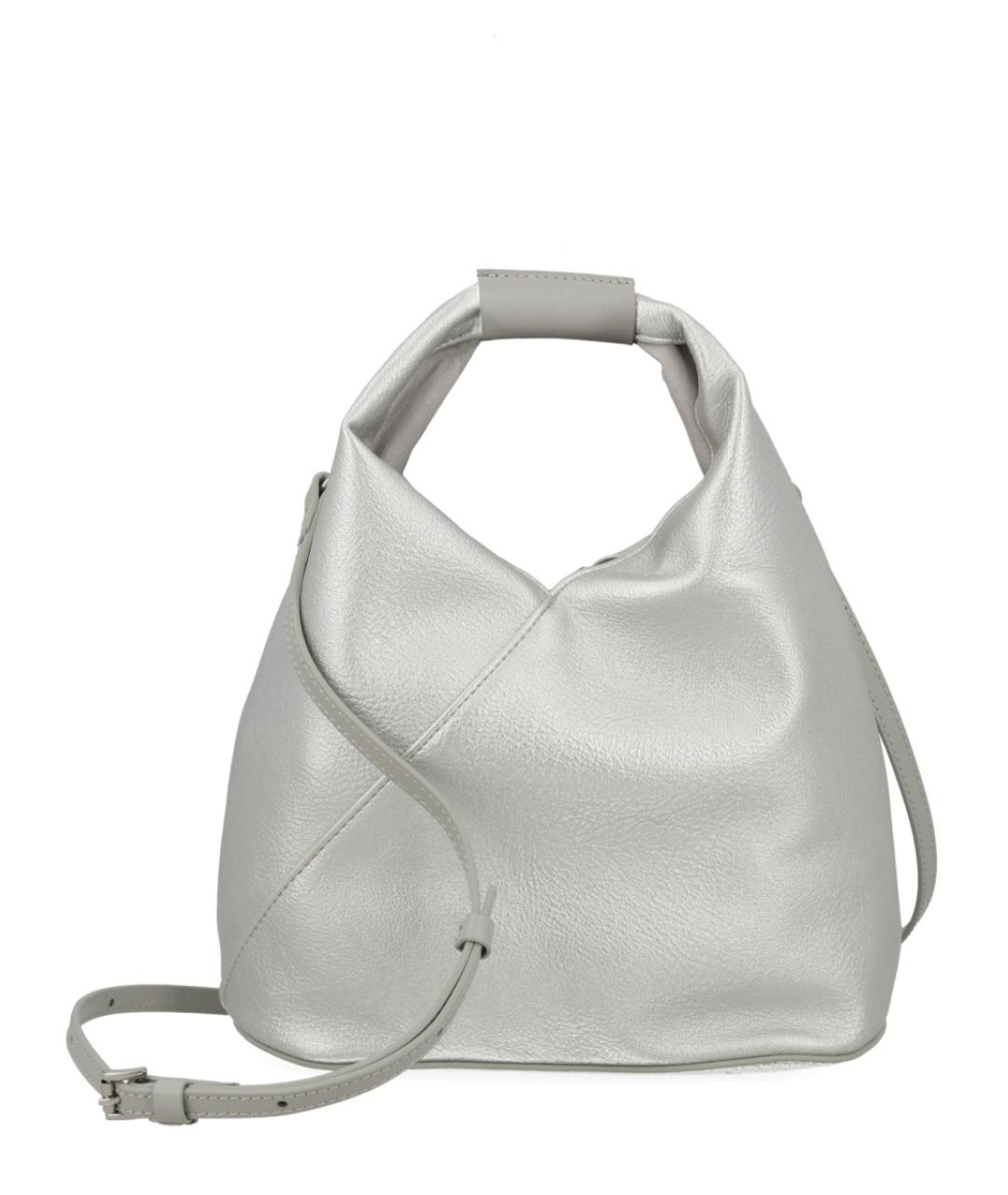 MM6 MAISON MARGIELA Серебряная сумка с короткими ручками из искусственной кожи, фото 1