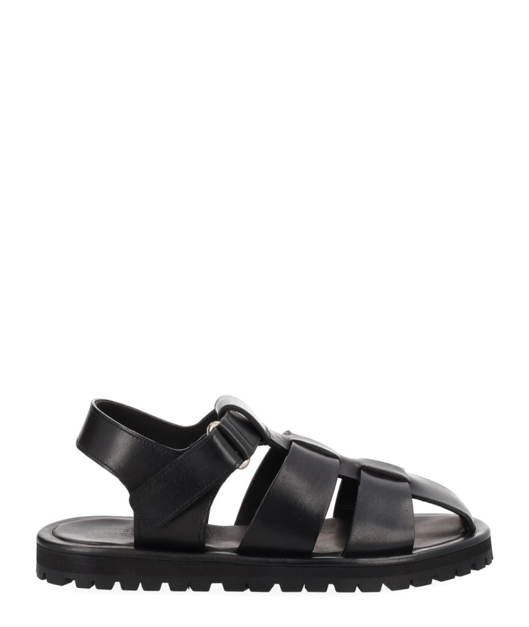 STUDIO NICHOLSON Черные кожаные сандалии, фото 1