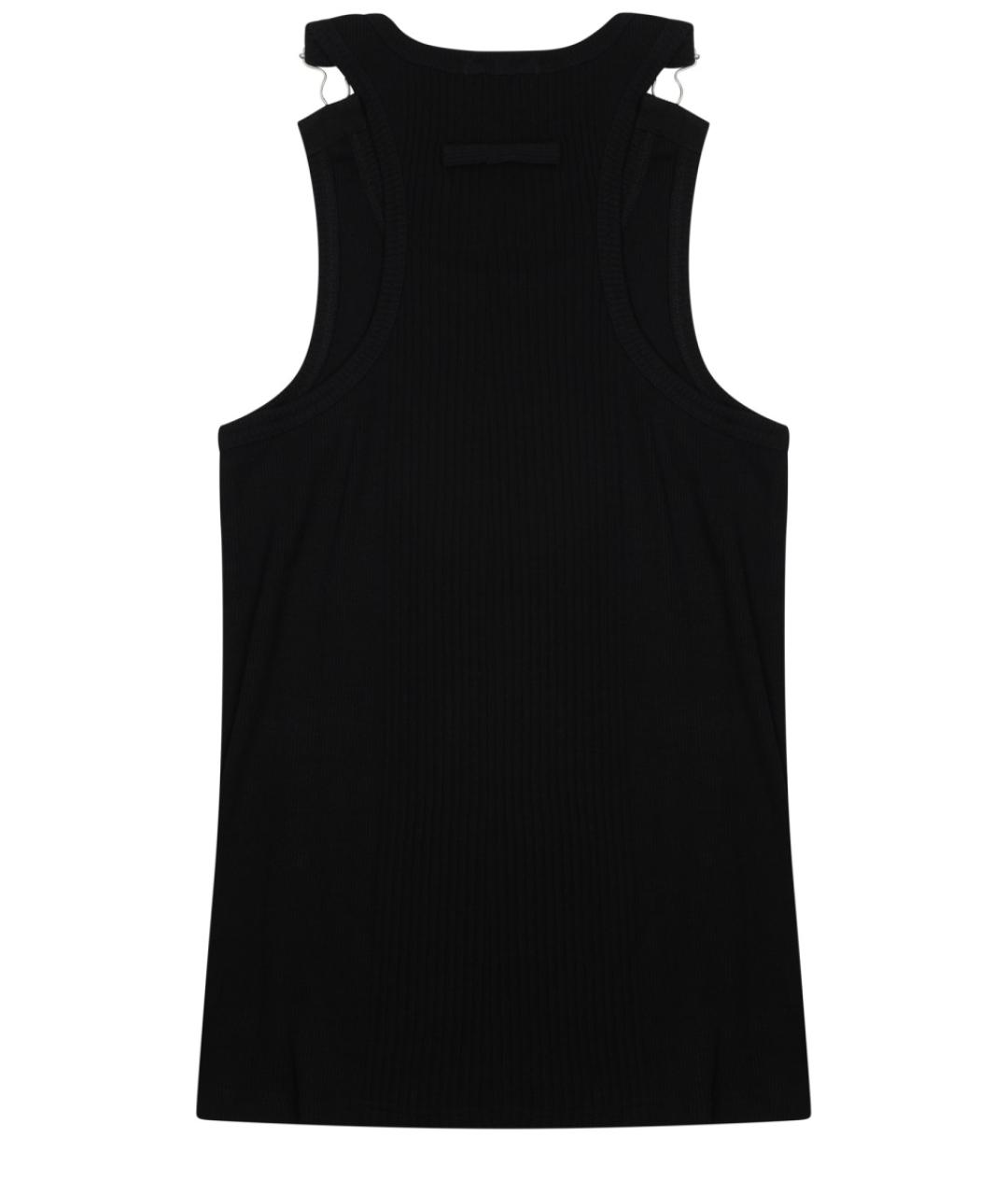 JEAN PAUL GAULTIER Черная хлопковая майка, фото 2