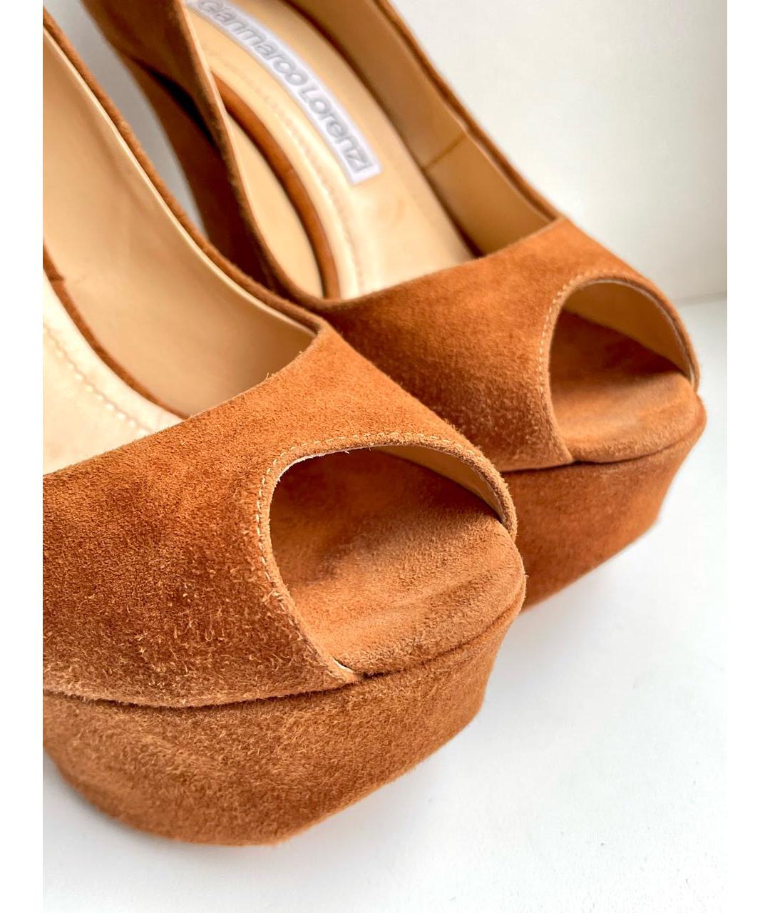 GIAN MARCO LORENZI Коричневые замшевые туфли, фото 4