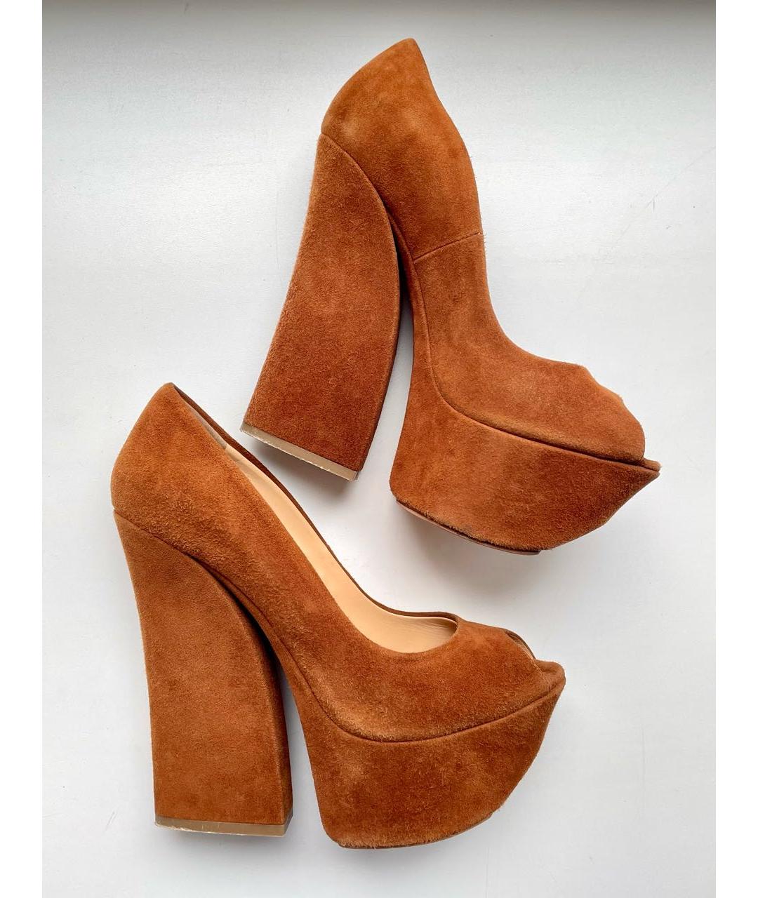 GIAN MARCO LORENZI Коричневые замшевые туфли, фото 7