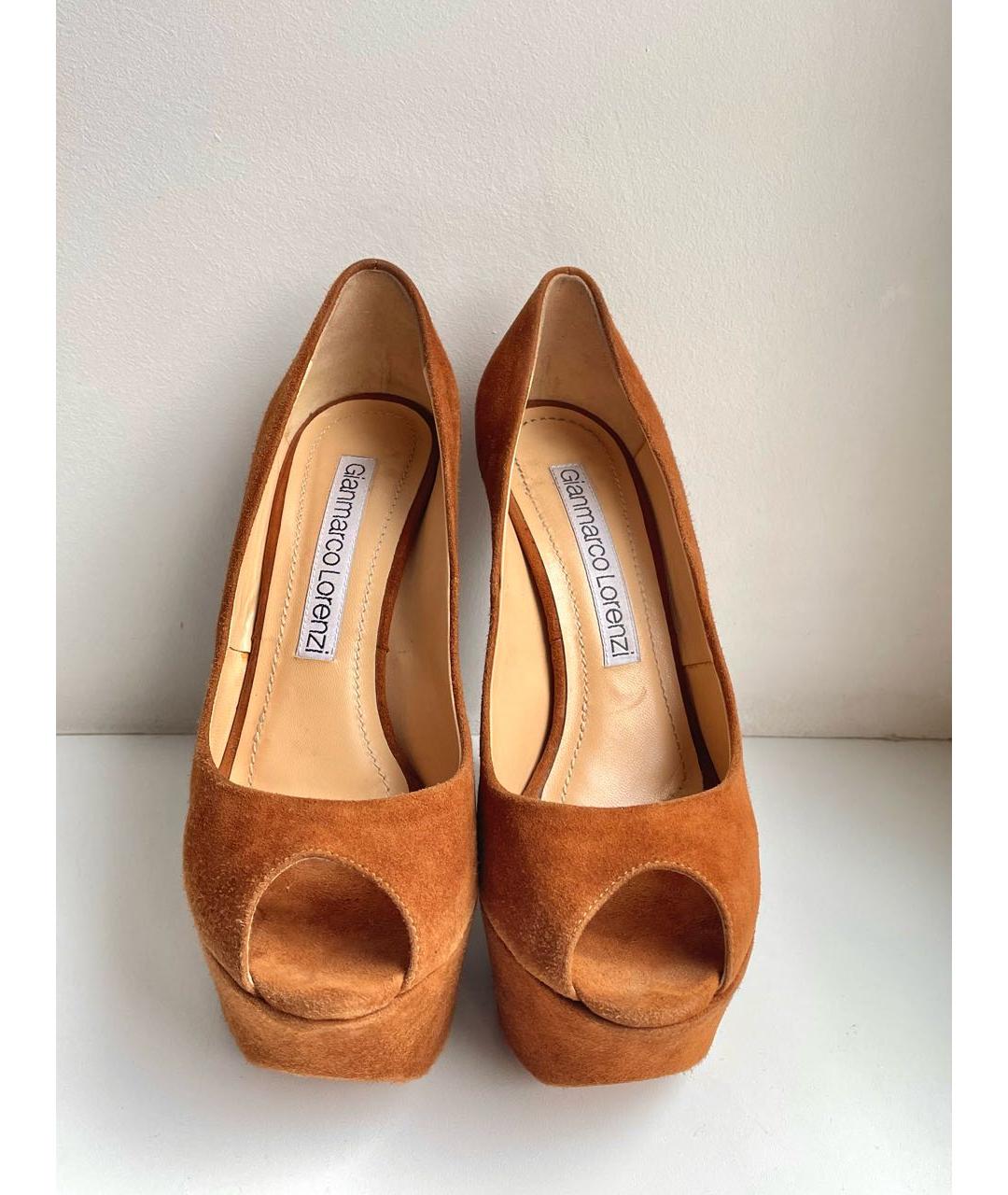 GIAN MARCO LORENZI Коричневые замшевые туфли, фото 2