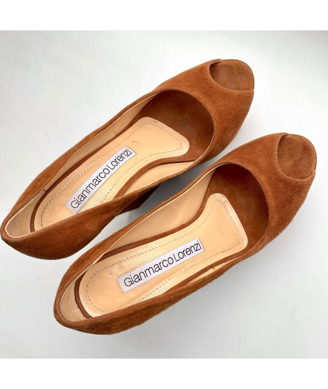 GIAN MARCO LORENZI Коричневые замшевые туфли, фото 5