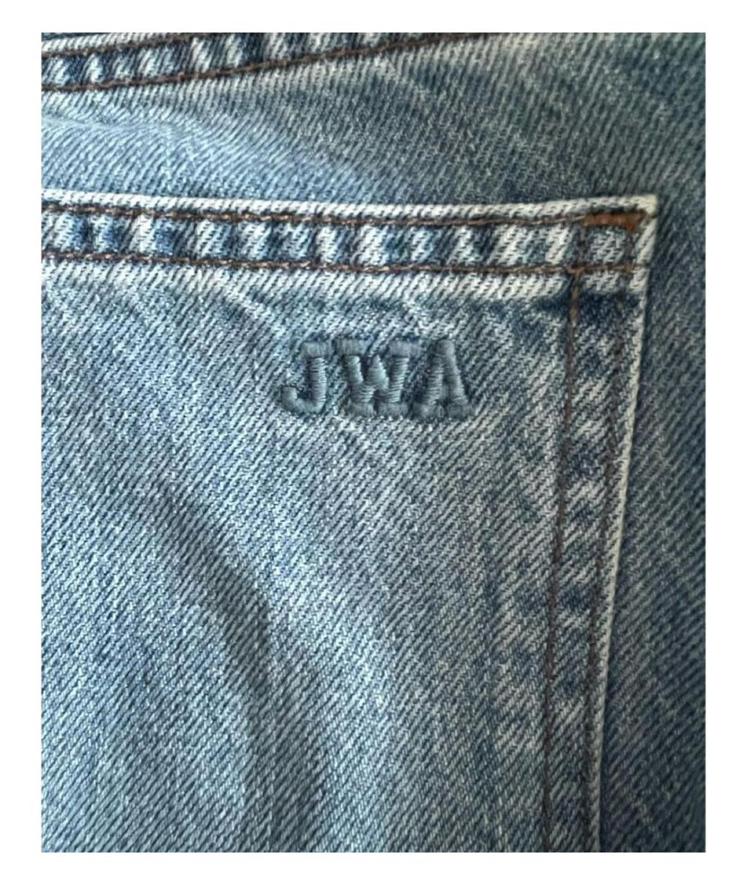 J.W.ANDERSON Голубые хлопковые прямые джинсы, фото 4