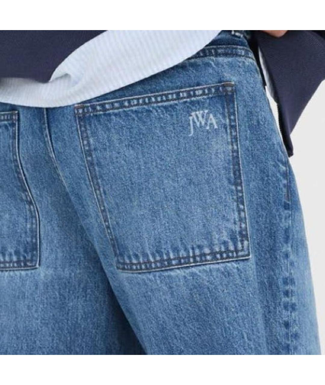 J.W.ANDERSON Голубые хлопковые прямые джинсы, фото 7