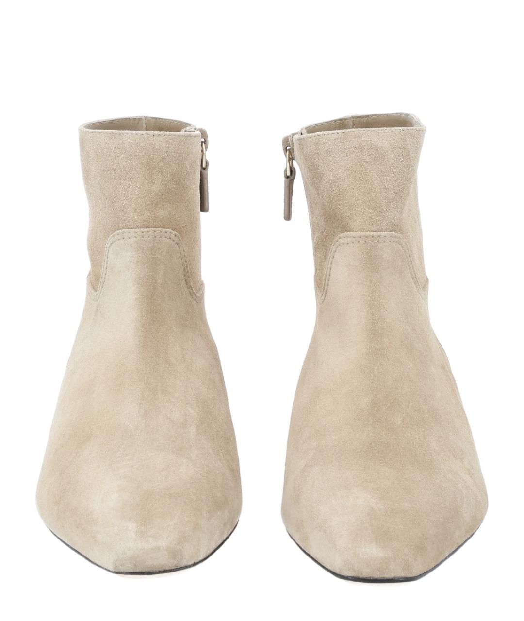 STUART WEITZMAN Бежевые замшевые ботинки, фото 3