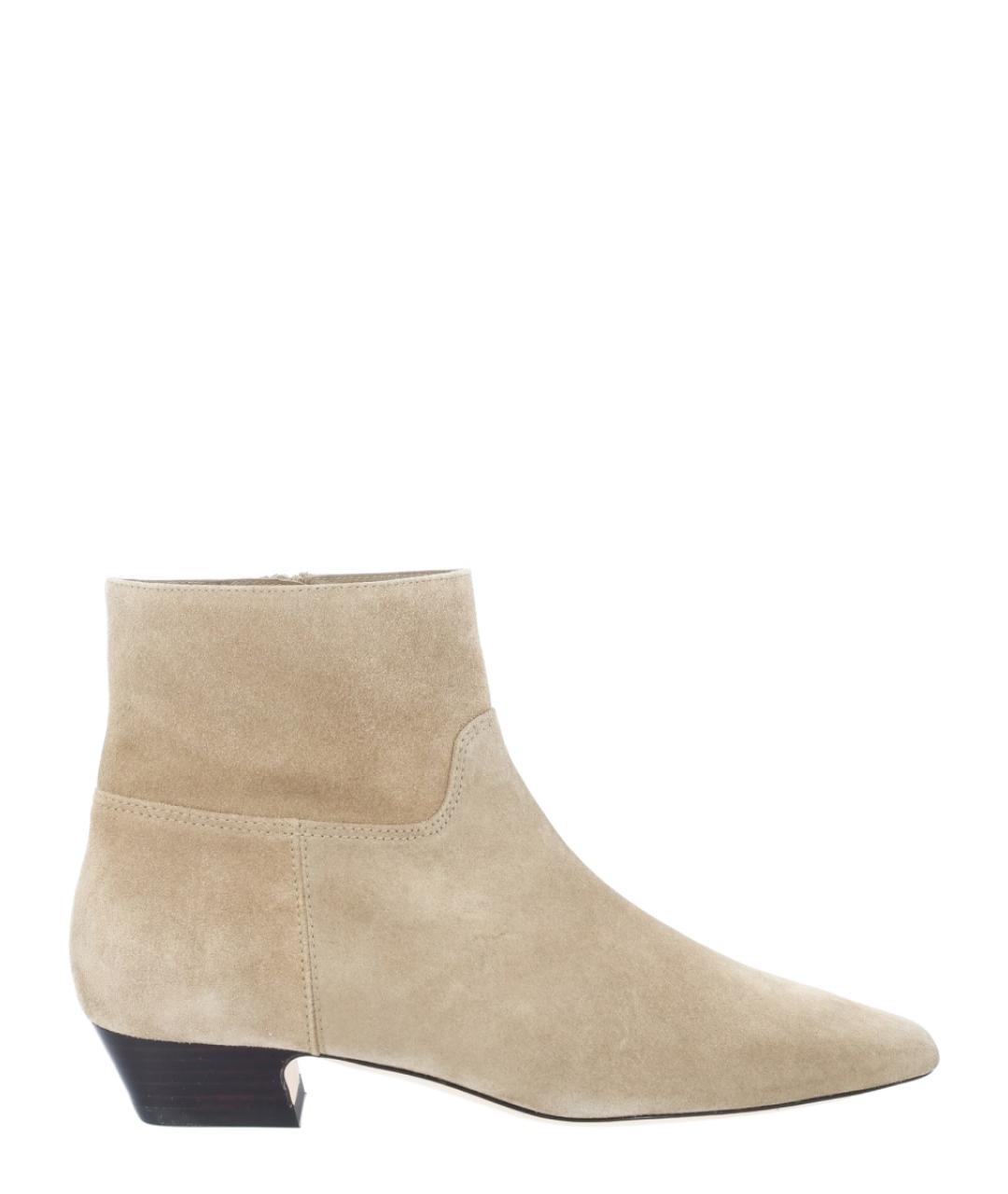 STUART WEITZMAN Бежевые замшевые ботинки, фото 1