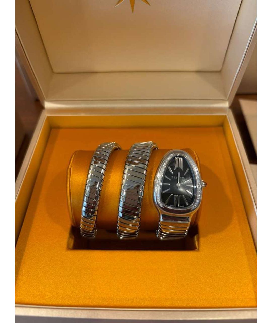 BVLGARI Серебряные металлические часы, фото 4