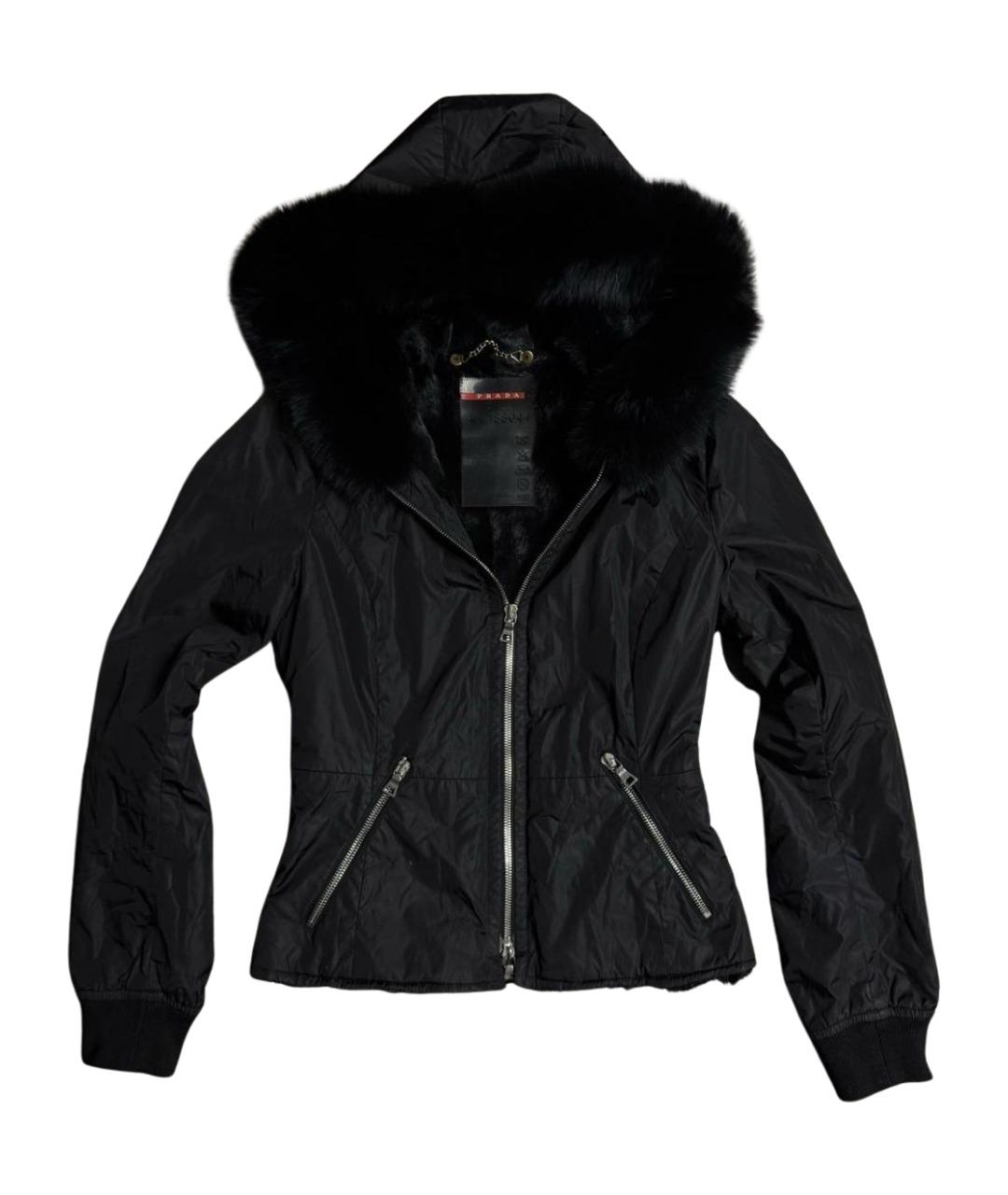 PRADA Черная полиамидовая куртка, фото 1