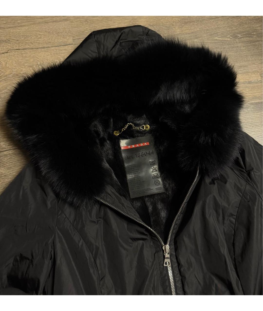 PRADA Черная полиамидовая куртка, фото 3