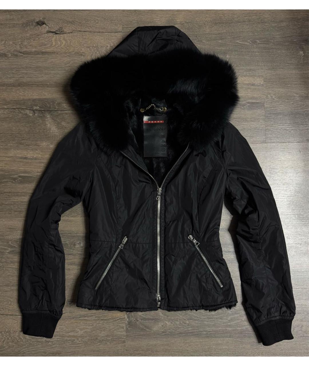 PRADA Черная полиамидовая куртка, фото 8