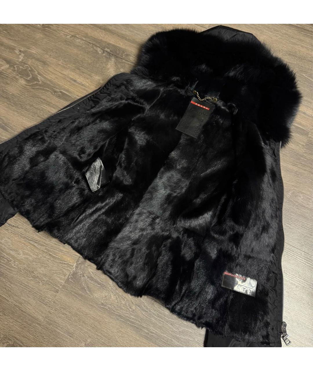 PRADA Черная полиамидовая куртка, фото 2