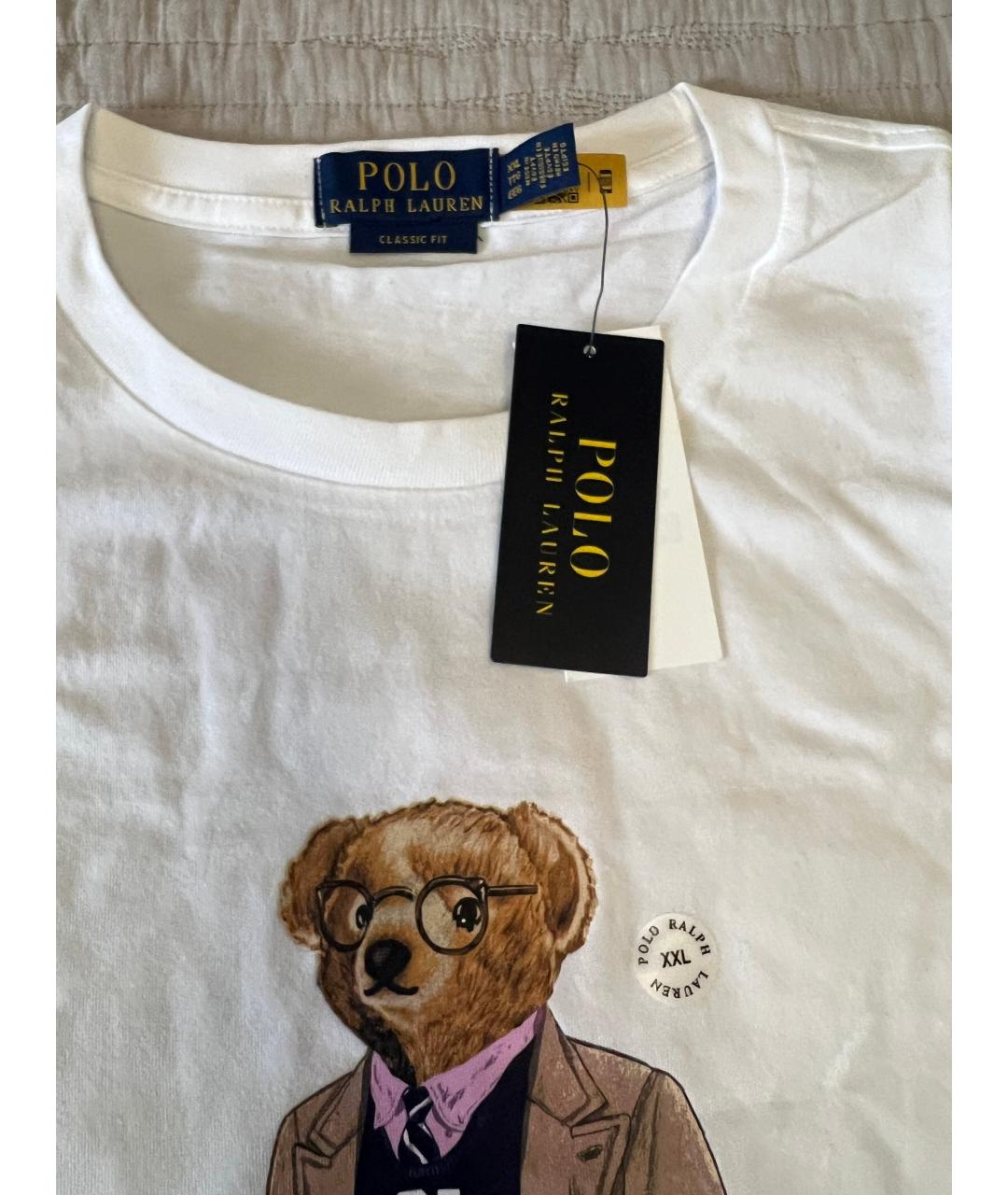 POLO RALPH LAUREN Белая хлопковая футболка, фото 4