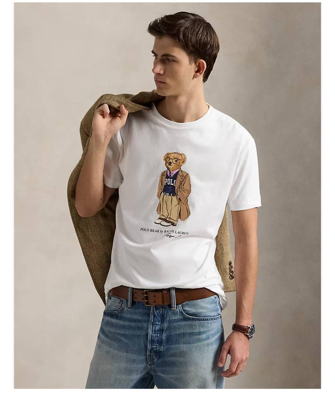 POLO RALPH LAUREN Белая хлопковая футболка, фото 2