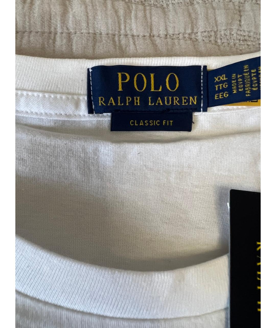 POLO RALPH LAUREN Белая хлопковая футболка, фото 3