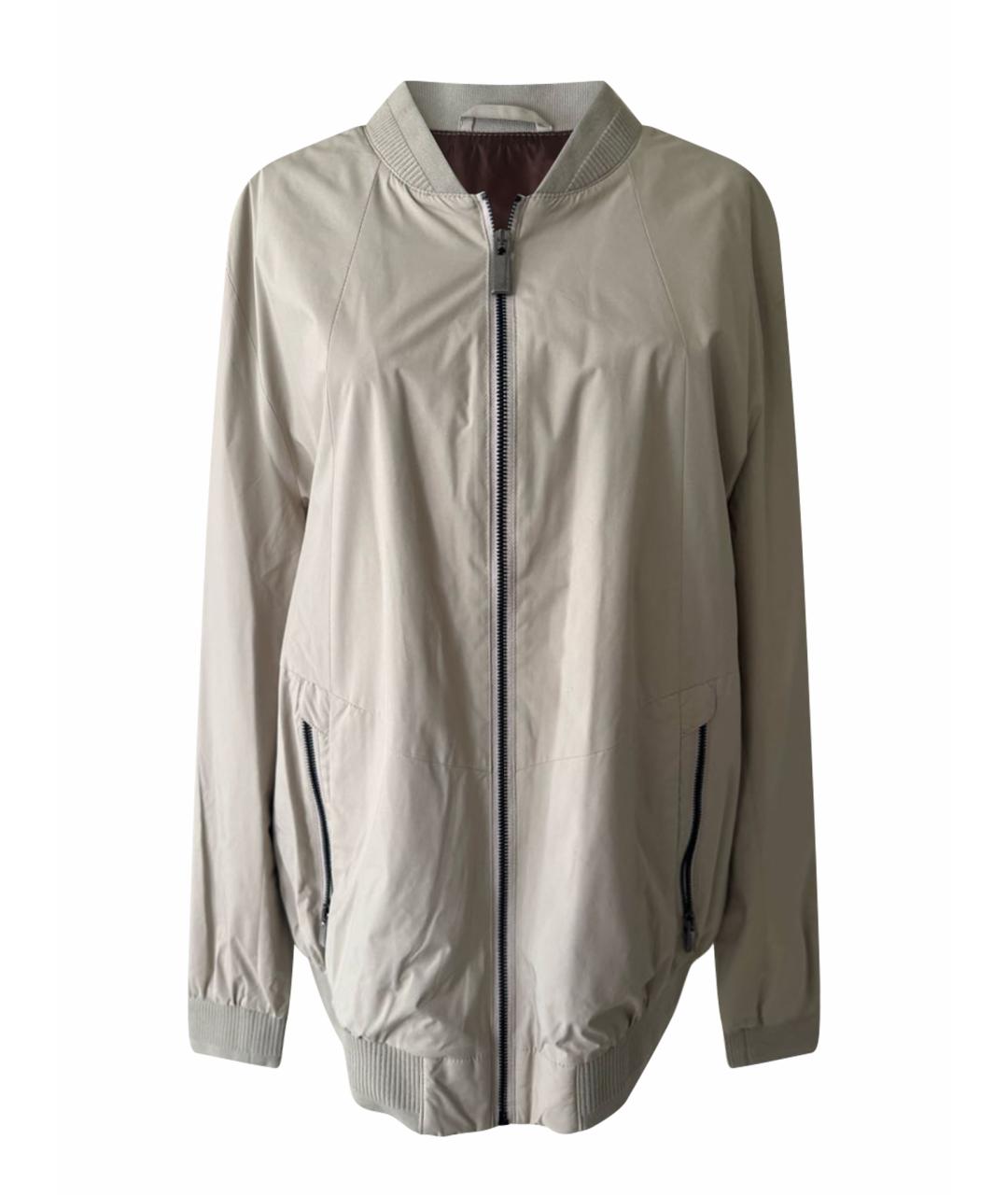 ZEGNA Бежевая полиэстеровая куртка, фото 1