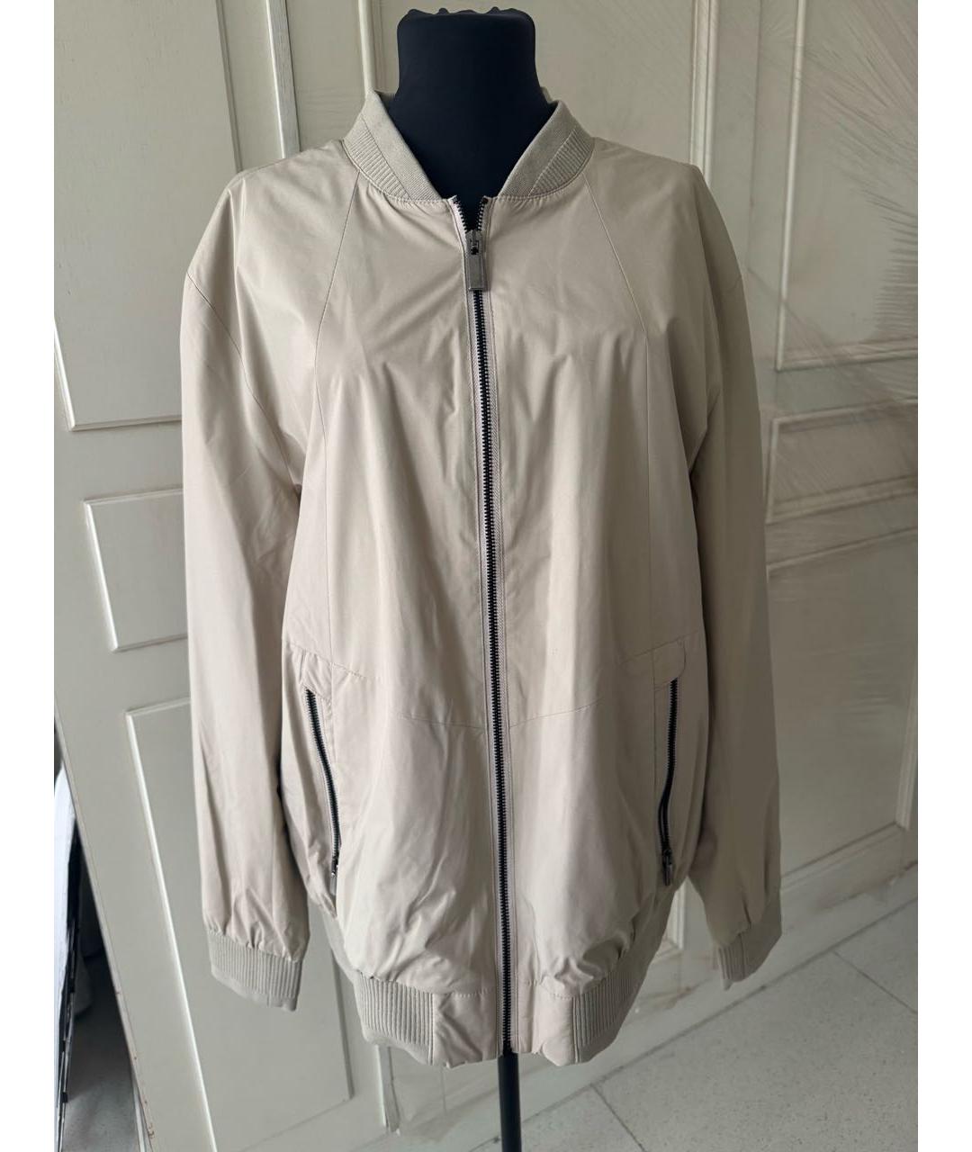 ZEGNA Бежевая полиэстеровая куртка, фото 7