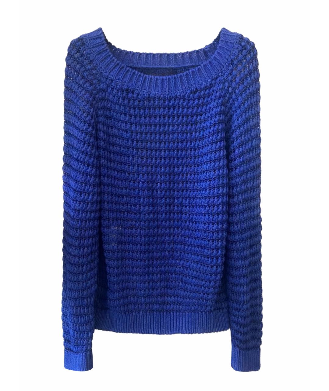 ALBERTA FERRETTI Синий хлопковый джемпер / свитер, фото 1
