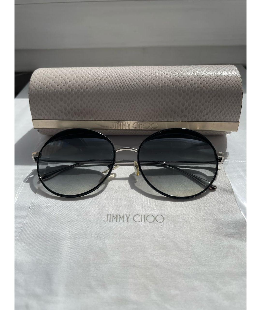 JIMMY CHOO Серебряные металлические солнцезащитные очки, фото 4