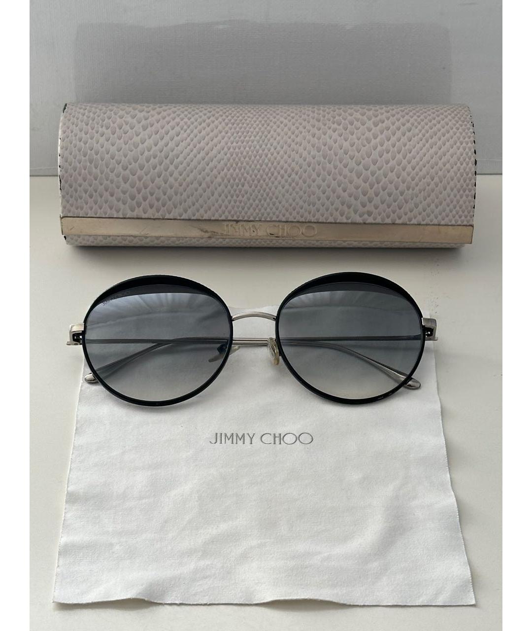 JIMMY CHOO Серебряные металлические солнцезащитные очки, фото 9